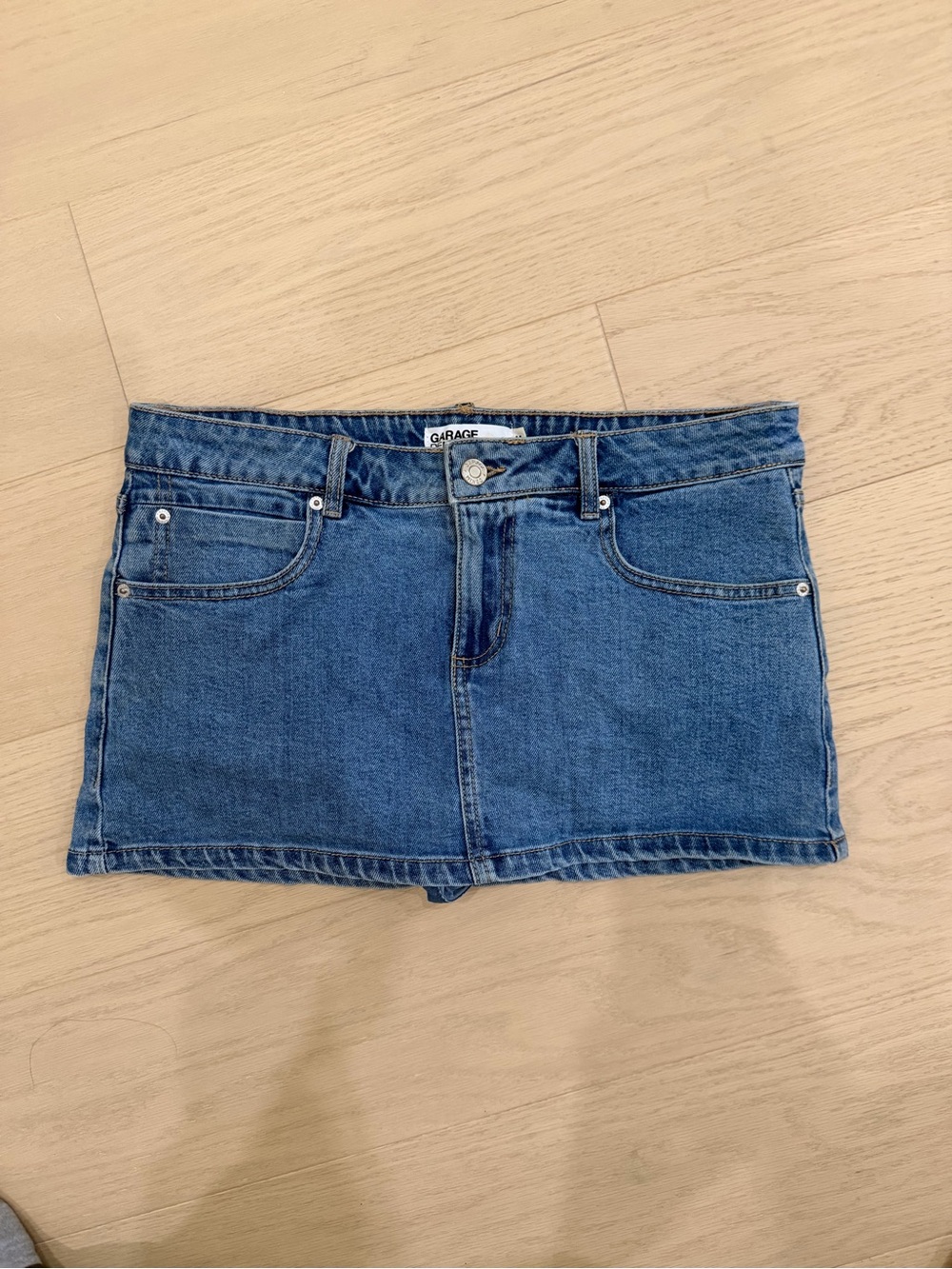 Garage Blue Denim Mini Skort